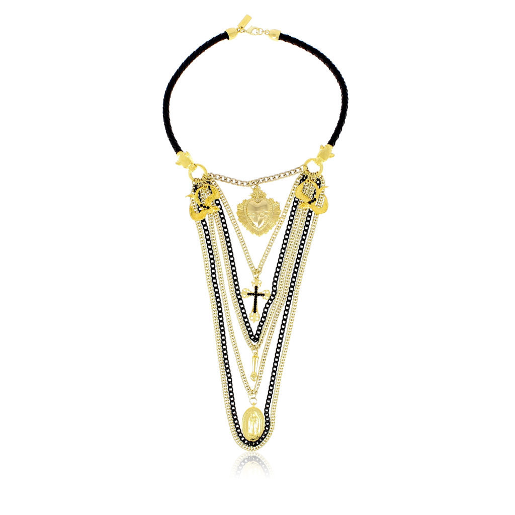 multicadena corazón con charms · Luis Ibiza Joyas Artesanales