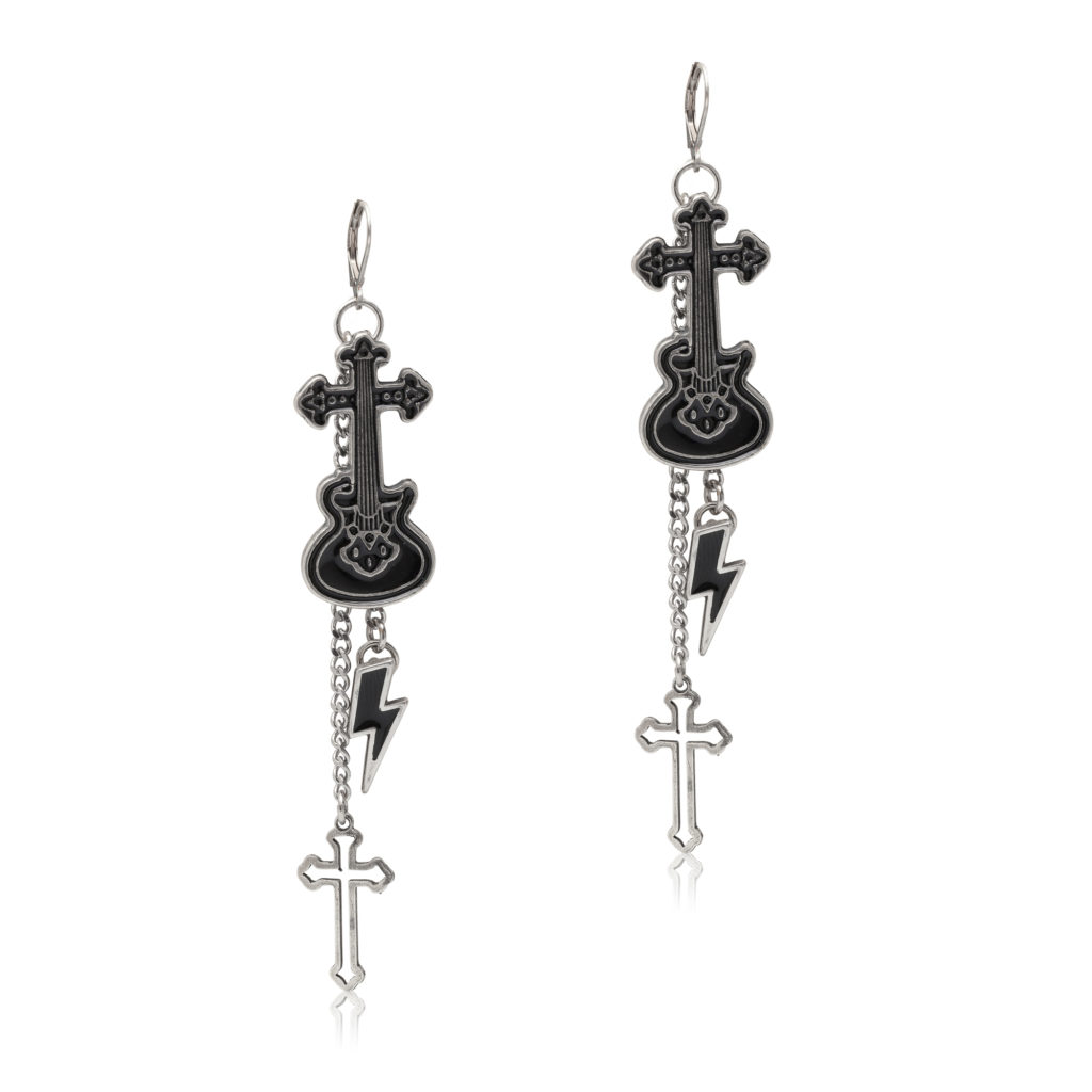 Pendientes guitarra rock colgante Luis de Lis Ibiza Joyas Artesanales